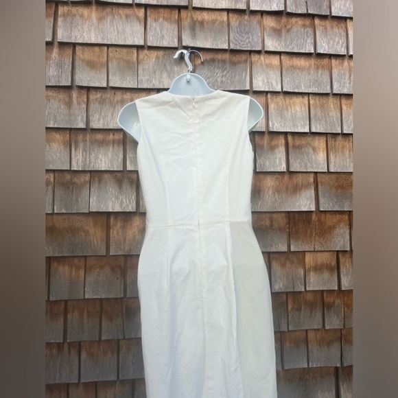 Cynthia Stefee Colorblock Linen Blend Tank Shift Dress White & Mint Size 4 - Picture 3 of 6